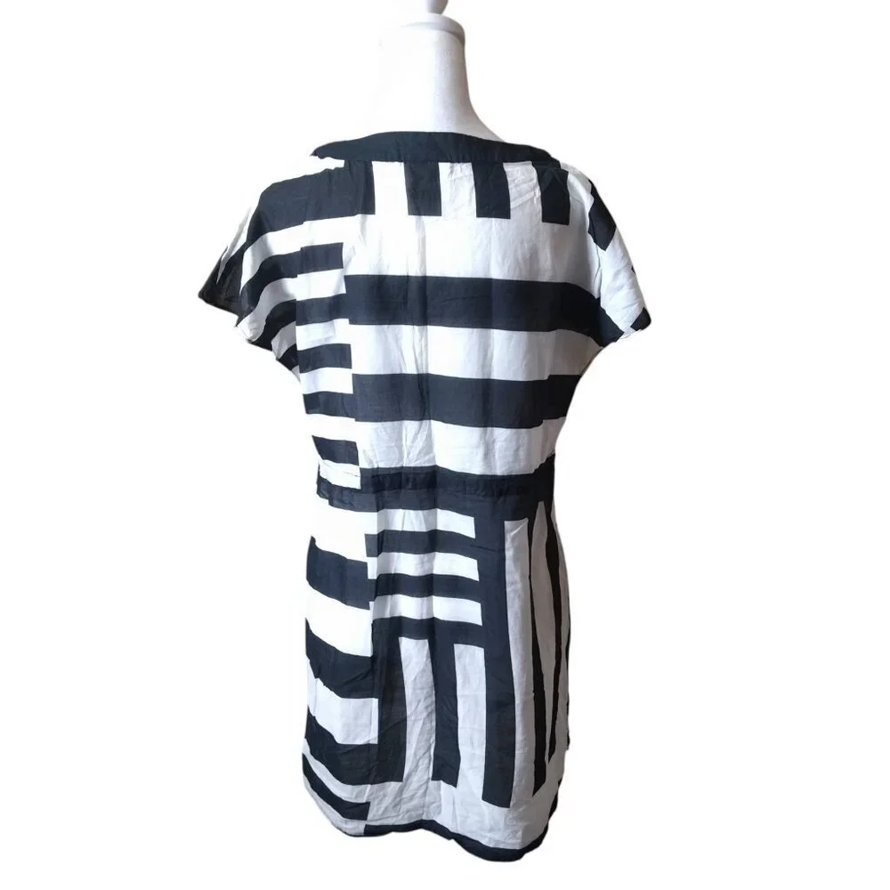 Kate Spade Dive Right In Striped Short Sleeve Cover Up Lightweight M/L?? READ